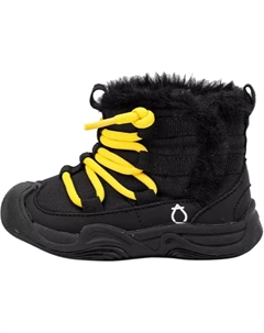 Нескользящие теплые высокие детские ботинки для детей от 3 до 7 лет, черный Qinuoshu