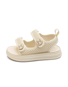 Нескользящие, легкие, амортизирующие, низкие сандалии для детей, бежевый Budding