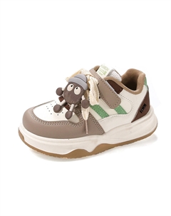 Нескользящие, износостойкие и бесшумные повседневные кроссовки с низким верхом для детей, хаки Fcmm