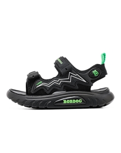 Детские сандалии с низким верхом, нескользящие и дышащие, черный Bobdog