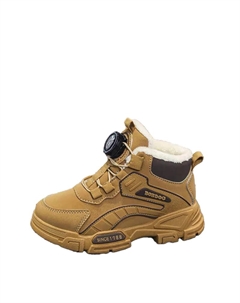 Теплые нескользящие детские ботинки, коричневый Bobdog