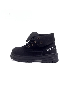 Противоскользящие и износостойкие дышащие детские ботинки, черный Snoopy