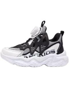 Нескользящие износостойкие низкие детские кроссовки для повседневной носки, черный/серый Abc-kids