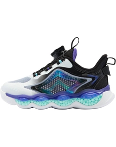 Детские кроссовки с низким верхом, устойчивые к скольжению и износу, для детей 3–7 лет, белый/черный/фиолетовый Qiaodan