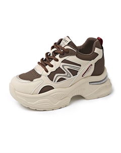 Дышащие нескользящие низкие кроссовки для подростков с эффектом увеличения роста, коричневый Firs kids