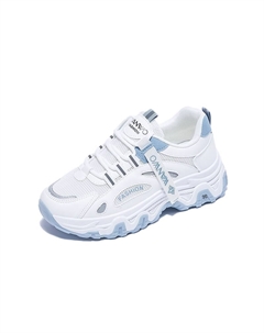 Детские кроссовки для бега, устойчивые к истиранию, дышащие, белый/синий Yuzhaolin