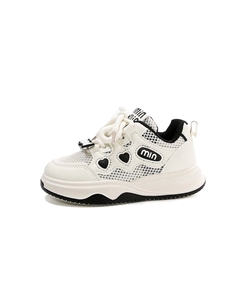 Дышащие низкие кроссовки для скейтбординга для детей, черный Firs kids