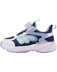 Детские кроссовки с низким верхом, устойчивые к скольжению и износу, для детей 3–7 лет, синий/белый Qiaodan