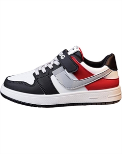 Износостойкие, легкие, амортизирующие, низкие детские кроссовки для скейтбординга, черный/красный Bobdog