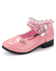 Противоскользящие износостойкие кожаные туфли для детей, розовый Yuzhaolin