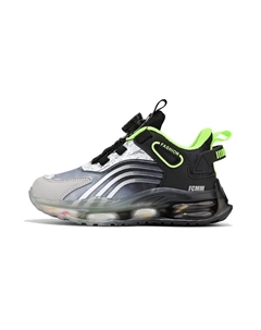 Нескользящие, легкие, амортизирующие, низкие повседневные кроссовки для детей, черный/зеленый Fcmm