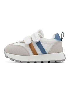 Нескользящие износостойкие низкие детские кроссовки для повседневной носки для детей от 3 до 7 лет, белый/синий Bobdog