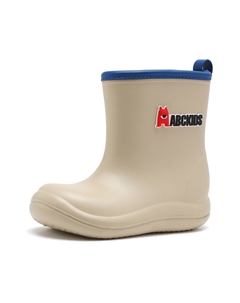 Нескользящие, устойчивые к истиранию, водонепроницаемые, легкие, амортизирующие, высокие детские резиновые сапоги для детей, серый Abc-kids