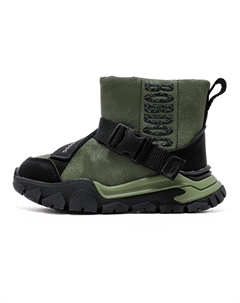 Легкие, амортизирующие, теплые, нескользящие детские ботинки., черный/зеленый Bobdog