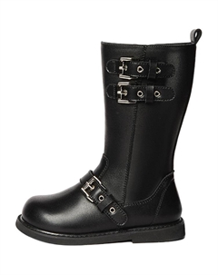 Детские кожаные ботинки для детей, черный Snoffy