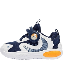 Нескользящие амортизирующие низкие детские туфли для младенцев и малышей, синий/белый Qiaodan