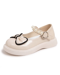 Детские кожаные туфли с противоскользящей подошвой, устойчивые к истиранию, дышащие, детские, белый Adoonga