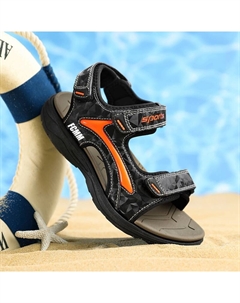 Сандалии детские, нескользящие, быстросохнущие, низкие, черный/оранжевый Fcmm