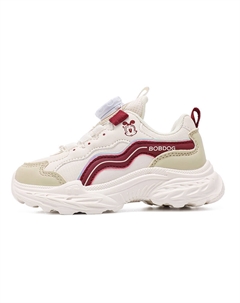 Кроссовки детские с низким верхом, дышащие, с защитой от отскока, для детей, бежевый/бордовый Bobdog