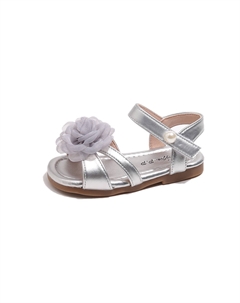 Детские сандалии с низким верхом и противоскользящим покрытием для детей от 3 до 7 лет, серебряный Tonybear