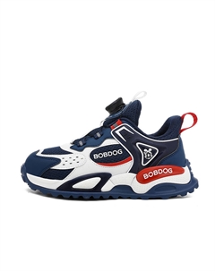 Низкие детские кроссовки для бега: противоскользящие, износостойкие, с хорошей упругостью, дышащие, легкие, с амортизацией, синий Bobdog