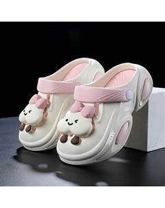 Детские противоскользящие и износостойкие дышащие сабо, бежевый/розовый Snoopy