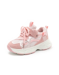 Детские кроссовки для бега с амортизацией, дышащие, противоскользящие и износостойкие, розовый Yuzhaolin