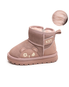 Нескользящие теплые и водонепроницаемые детские ботинки. Детские, фиолетовый/розовый Budding