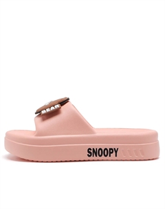 Противоскользящие, дышащие, легкие, амортизирующие тапочки для детей, розовый Snoopy