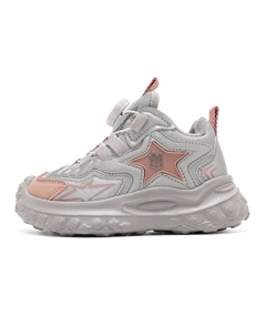 Нескользящие, легкие, амортизирующие, низкие детские кроссовки для повседневной носки, серый/розовый Bobdog