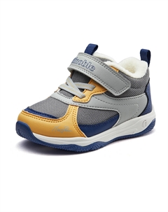 Тепловая поддержка, легкие амортизирующие противоскользящие туфли среднего размера для малышей. Для младенцев и малышей., серый/синий/желтый Ginoble