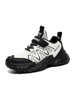 Износостойкие низкие детские кроссовки для повседневной жизни, черный/белый Bobdog