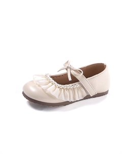 Низкие детские кожаные туфли для детей 3–7 лет, экрю Tonybear