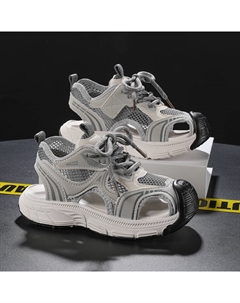 Противоскользящие легкие амортизирующие детские сандалии для детей, серый Fcmm