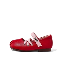 Кожаные туфли ABC DOUKIDS для детей, бургундия Abcdoukids