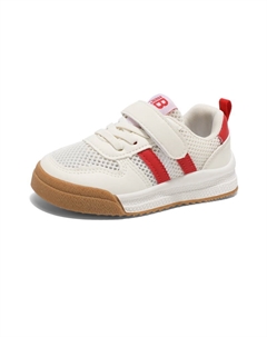 Износостойкие скейтерские кроссовки Kids', бежевый/красный Firs kids