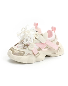 Дышащие, нескользящие и износостойкие низкие детские кроссовки для повседневной носки, розовый Firs kids