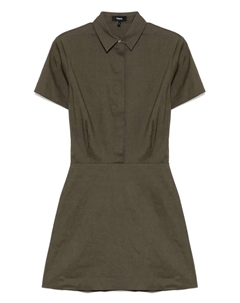 Платье А-силуэта с короткими рукавами, зеленый Theory