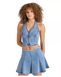 Женский топ Beatrix Denim Halter, синий Steve madden