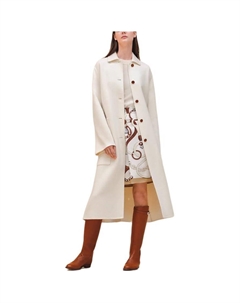 Пальто женское белое Hermes Hermès