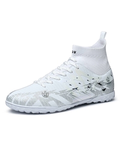 Футбольные бутсы для детей и подростков с высокой амортизацией и износостойкостью, белый D&w