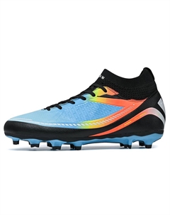 Футбольные бутсы детские, противоскользящие, с амортизацией от ударов, износостойкие, среднего размера, черный/синий D&w