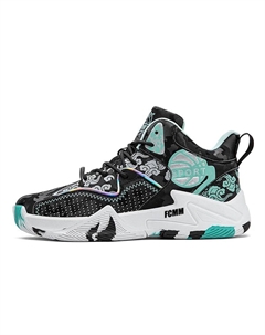 Противоскользящие и дышащие детские баскетбольные кроссовки для подростков, черный/зеленый Fcmm