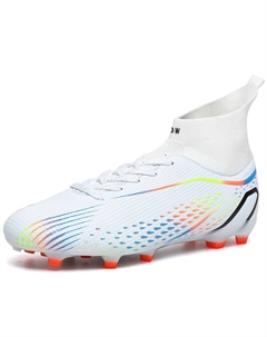 Футбольные бутсы для детей и подростков с высокой амортизацией и износостойкостью, белый D&w