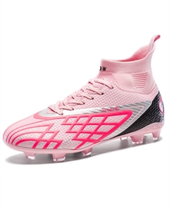 Футбольные бутсы для детей и подростков с высокой амортизацией и износостойкостью, розовый D&w