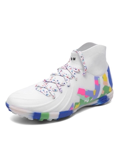 Футбольные бутсы для детей и подростков с высокой амортизацией и износостойкостью, белый D&w