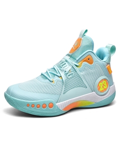 Баскетбольные кроссовки для детей и подростков, устойчивые к истиранию, дышащие, с поддержкой баланса, средней высоты, аква Kung fu partners