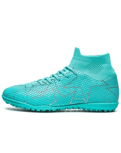 Футбольные бутсы детские, подростковые, износостойкие, дышащие, высокие, аква Qiutexiong