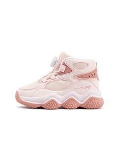 Детские баскетбольные кроссовки с высоким берцем, противоскользящие, с защитой от ударов, износостойкие, с поддержкой и теплым верхом, розовый Snoopy