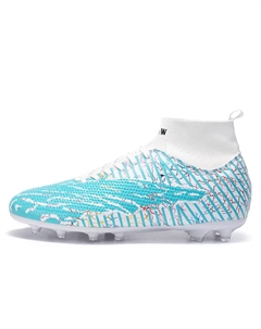 Футбольные бутсы для детей и подростков с высокой амортизацией и износостойкостью, белый D&w